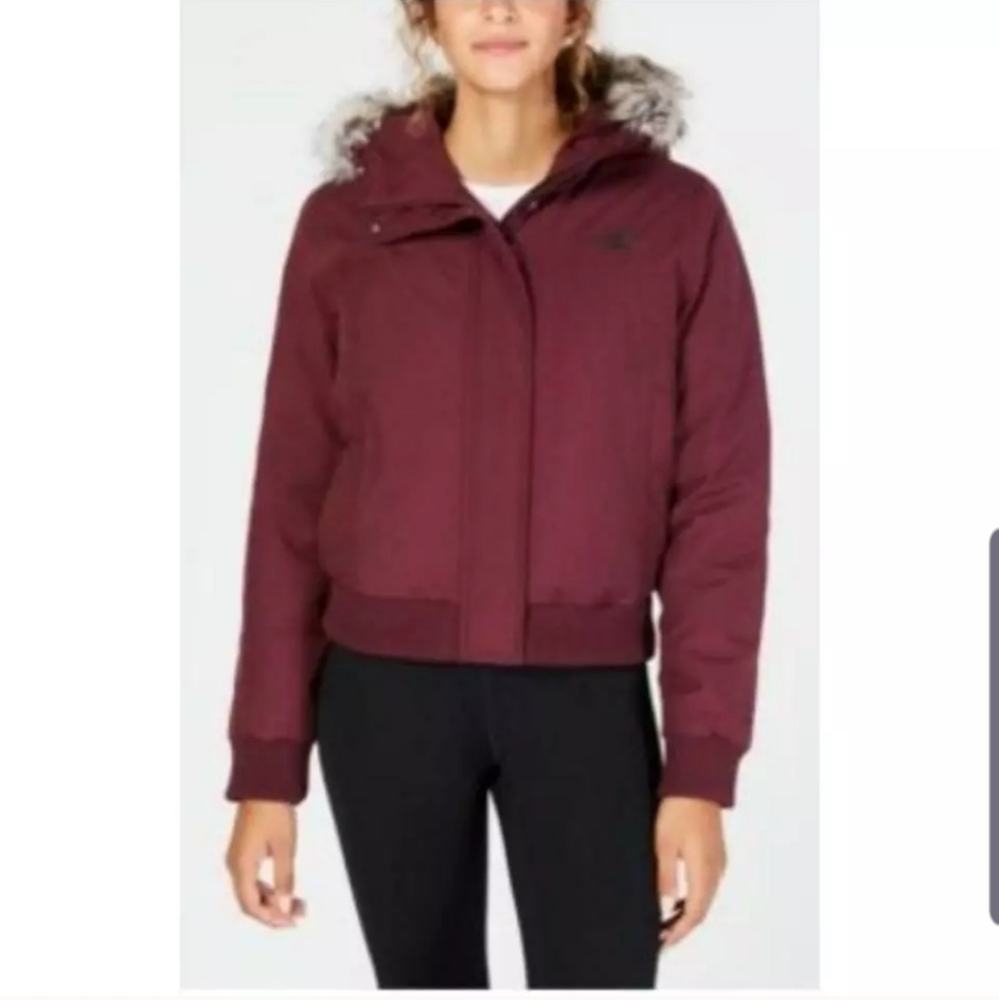 Nwt XS North Face Women's Bomber Faux-Fur-Trim
